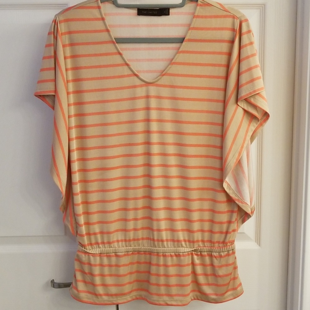 Peach and orange loose fitting top